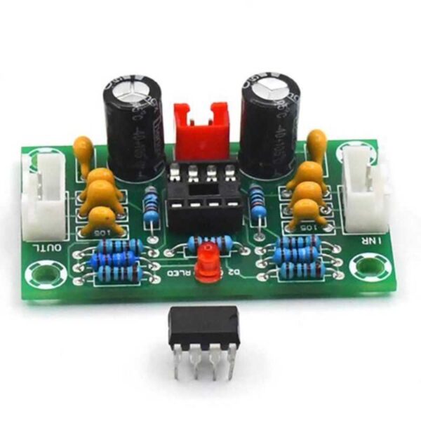 Kit montado mini pre amplificador audio ne5532 fonte simples 5