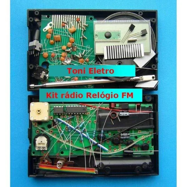 Kit montar rádio relógio fm despertador cd2003 72 a 108 mhz