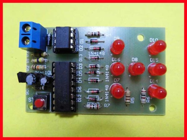 Kit para montar dado eletronico led com ci cd4017 e ne555 3
