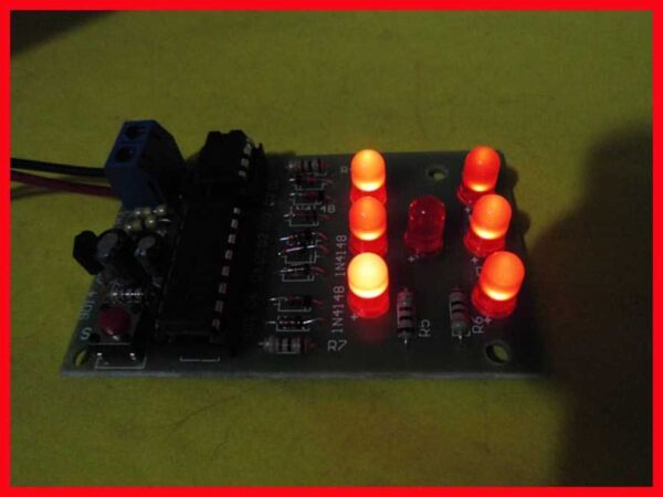 Kit para montar dado eletronico led com ci cd4017 e ne555 6
