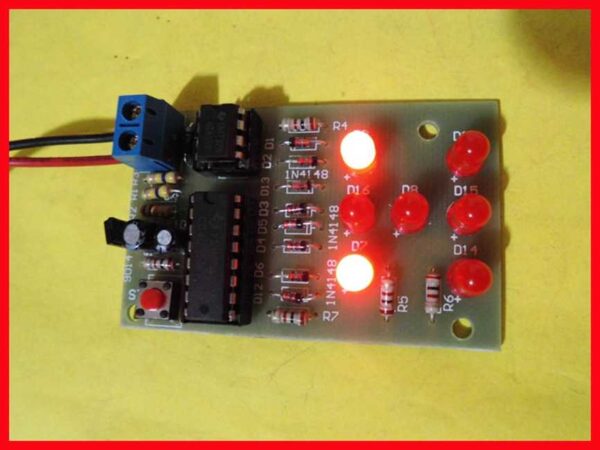 Kit para montar dado eletronico led com ci cd4017 e ne555