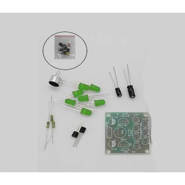 Kit Para Montar Eletrônica Com Led Verde pisca Ritmo Musica