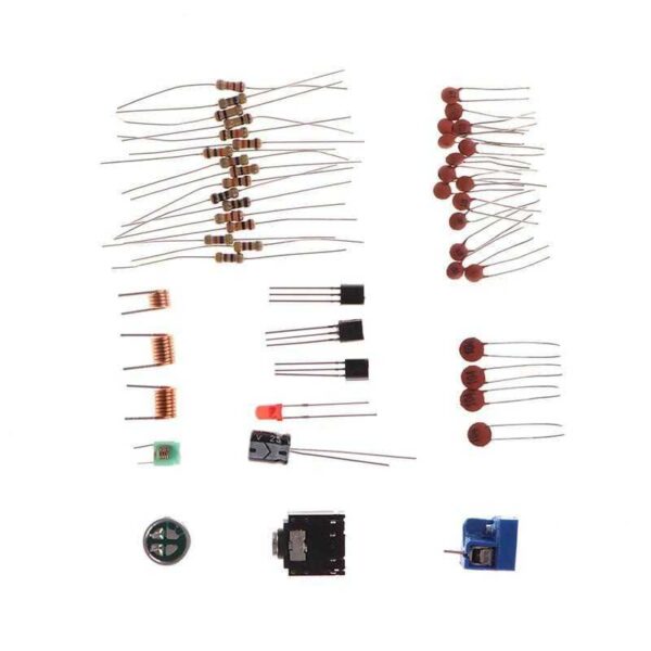 Kit para montar transmissor de fm barato diy com transistor c microfone de eletreto 4