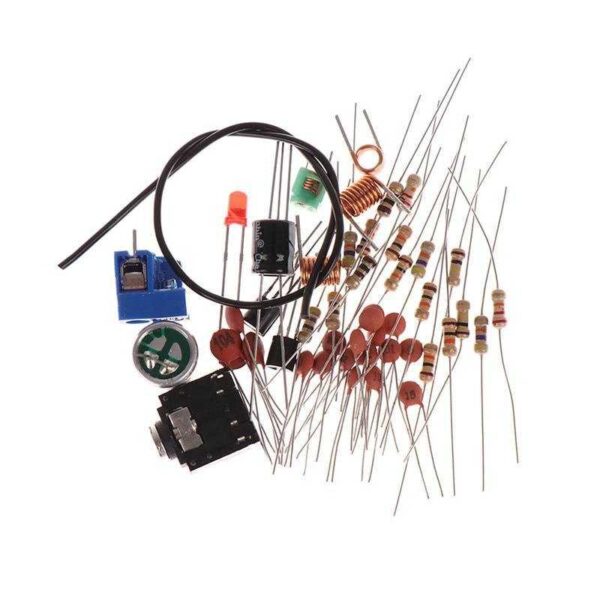 Kit para montar transmissor de fm barato diy com transistor c microfone de eletreto 5