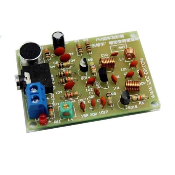 Kit para montar transmissor de fm barato diy com transistor c microfone de eletreto