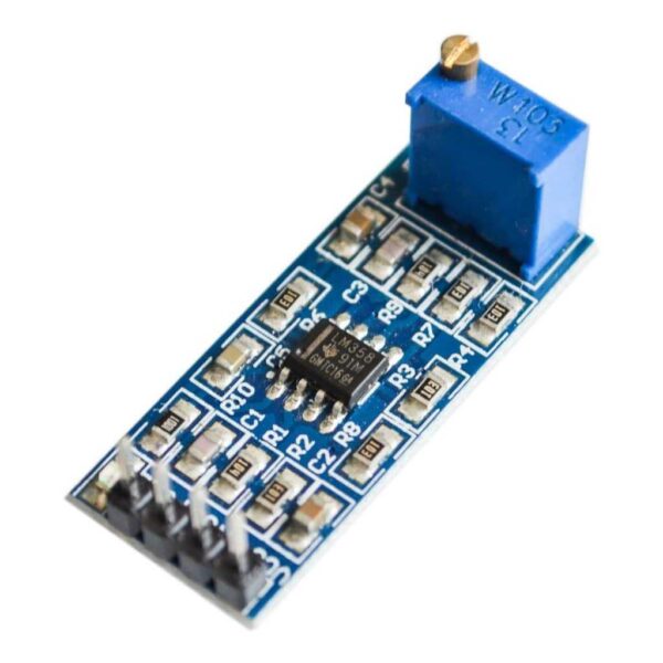 Modulo amplificador operacional lm358 ganho 100x pic arduino 3