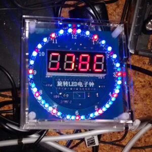 Kit Montar Relogio Digital Rotativo Led Termometro Com Case 9