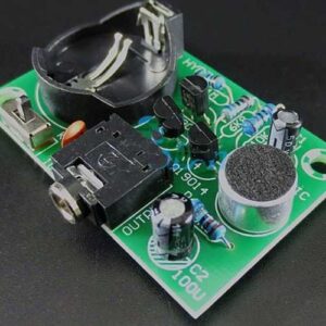 Mini amplificador com transistor microfone saída fone ouvido