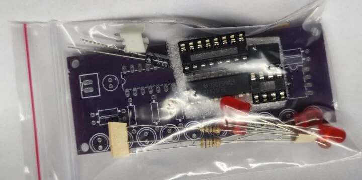 Sequencial de led kit didático para montar sequencial de led com cd4017 ne555