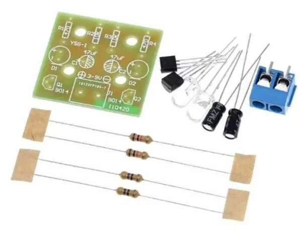 Pisca kit para montar oscilador astável com transistor
