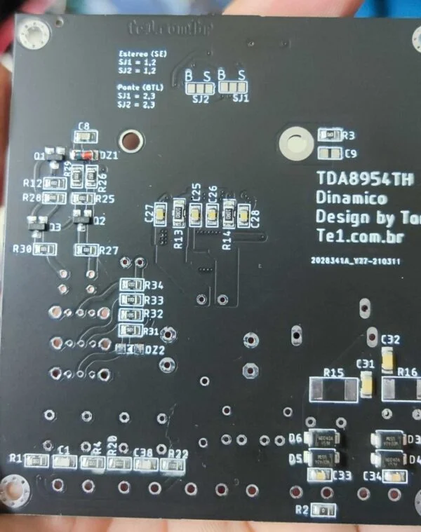 Tda8954th placa montada amplificador com tda8954 420w