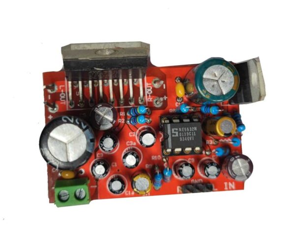 Tda7379 montado amplificador potencia estereo diy com pre