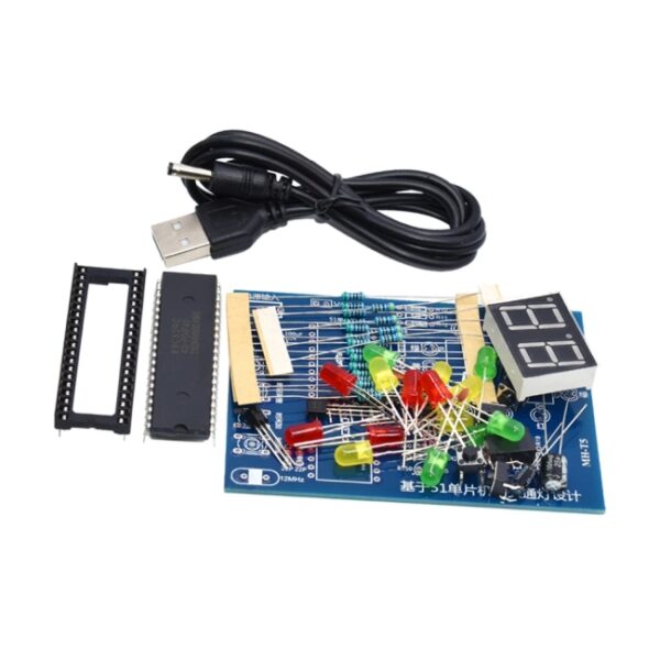 Kit para montar semaforo digital com contador e led com 8051 4