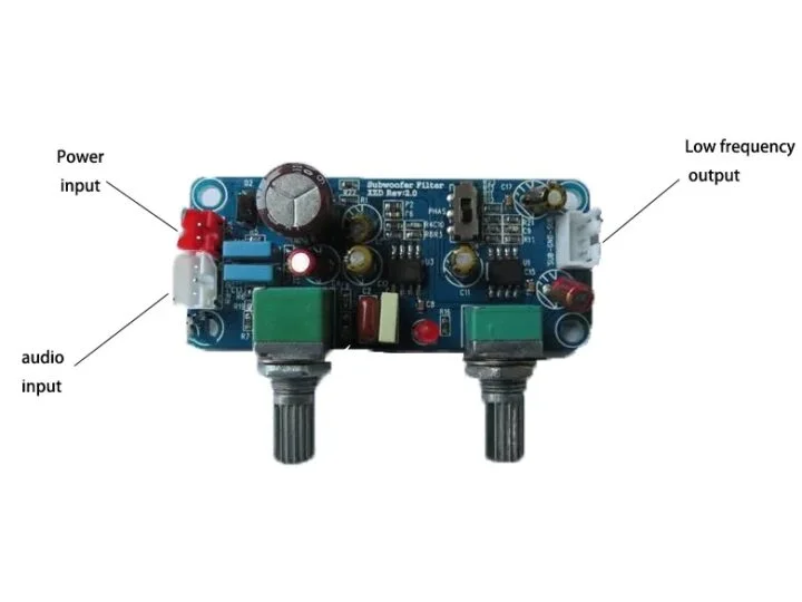 Pré-amplificador subwoofer ne5532 Pré-amplificador subwoofer filtro graves ajuste volume fase e frequência 9-32V