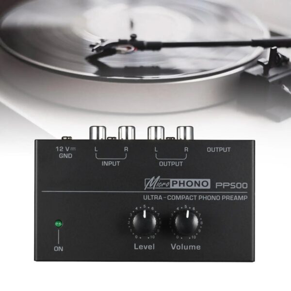Pp500 pre amplificador phono para toca discos riaa disco vinil 5