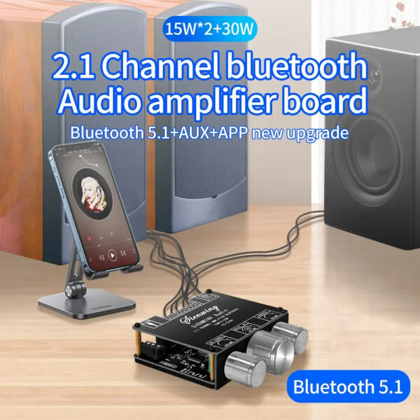Modulo mini amplificador audio 21 subwoofer bluetooth 51 3