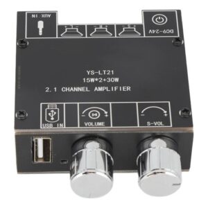 Amplificador ys-lt21 2. 1 com usb 15w compacto.