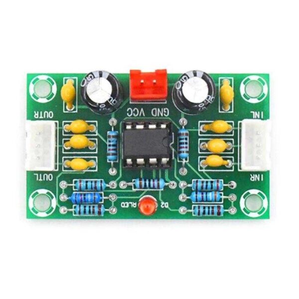 Kit montado mini pre amplificador audio ne5532 fonte simples 3