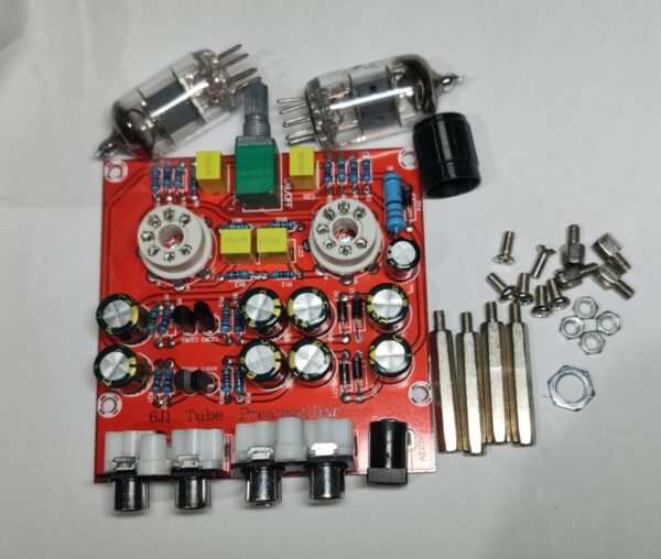 Kit montar pre amplificador valvulado estereo valvula 6j1 9