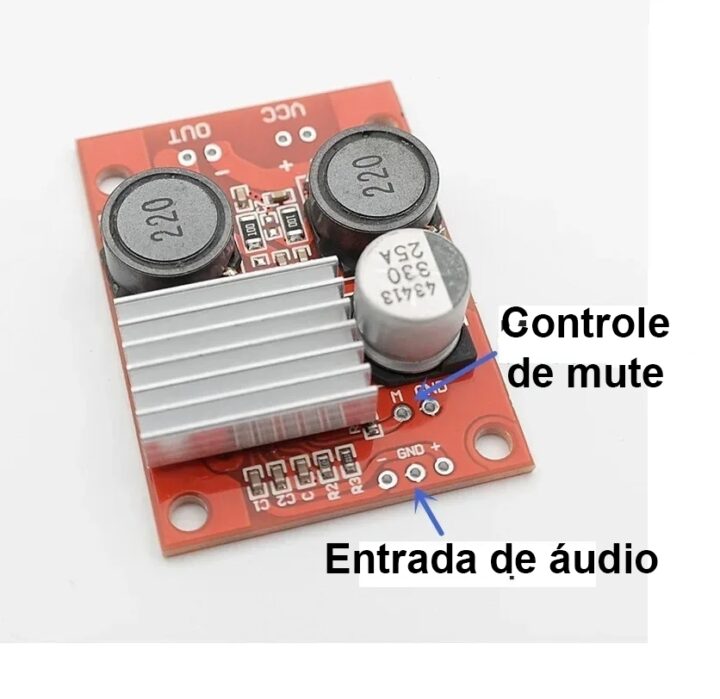 Tpa3116 mini módulo amplificador ci tpa3116d2 em ponte até 100w