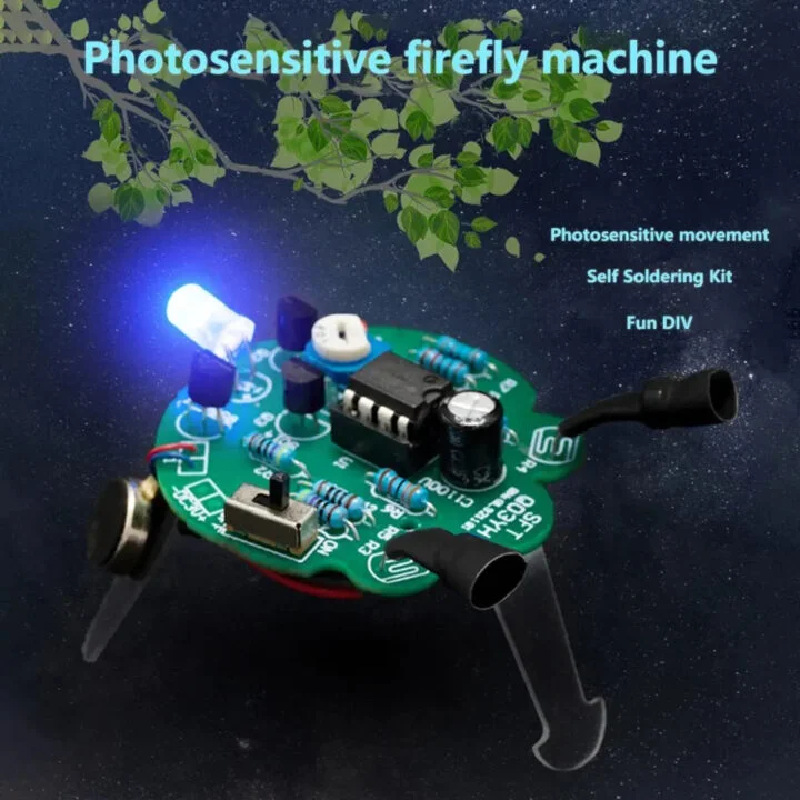 relógio digital despertador Kits para montar Robô vagalume inteligente diy para montar segue luz com LDR