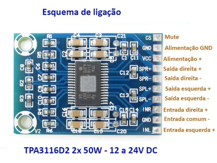 XH-M562 TPA3116 Manual módulo Mini Amplificador XH-M562 XH-M564 HW-710