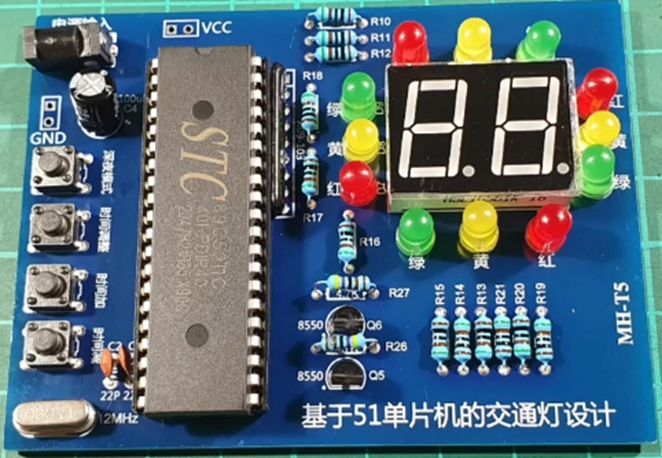 Manual kit montar semáforo digital com contador e led 8051