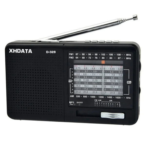 Xhdata d-328 rádio receptor am fm sw ondas curtas 12 faixas mp3