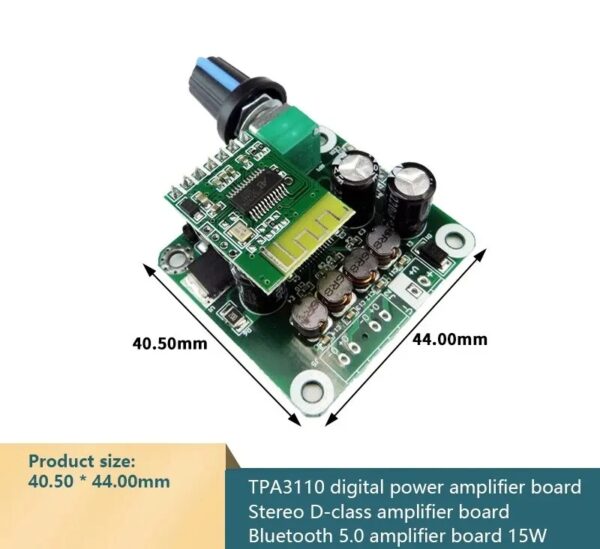 Bluetooth 5. 0 ci tpa3110 15+15 w placa amplificador digital