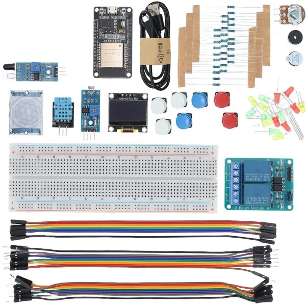 Esp32 kit iniciante básico de aprendizagem iot com sensores