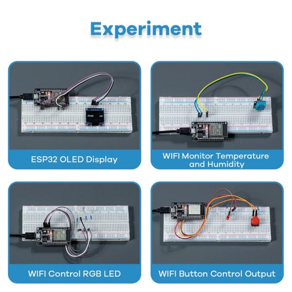 Esp32 kit iniciante básico de aprendizagem iot com sensores