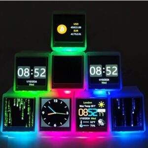 Estação meteorológica Wi-Fi inteligente RGB Smart Clock Bitcoin