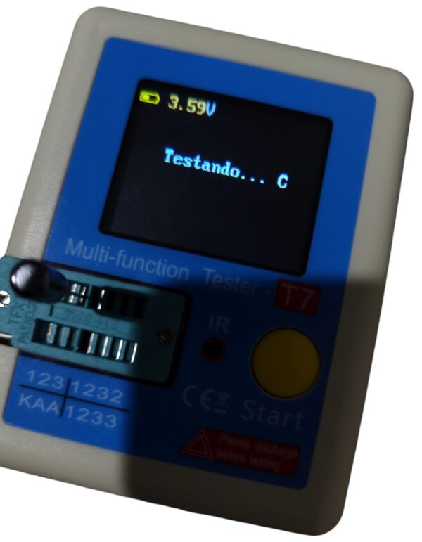 Lcr-t7 medidor transistor tester esr lcr meter atualizado